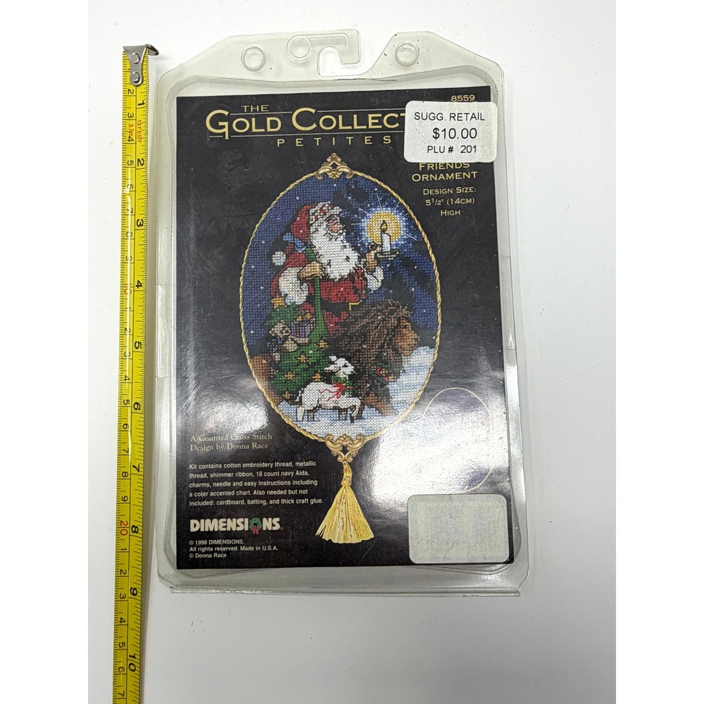 Dimensions The Gold Collection Petites 1998 Santa With Friends Ornament 8559
